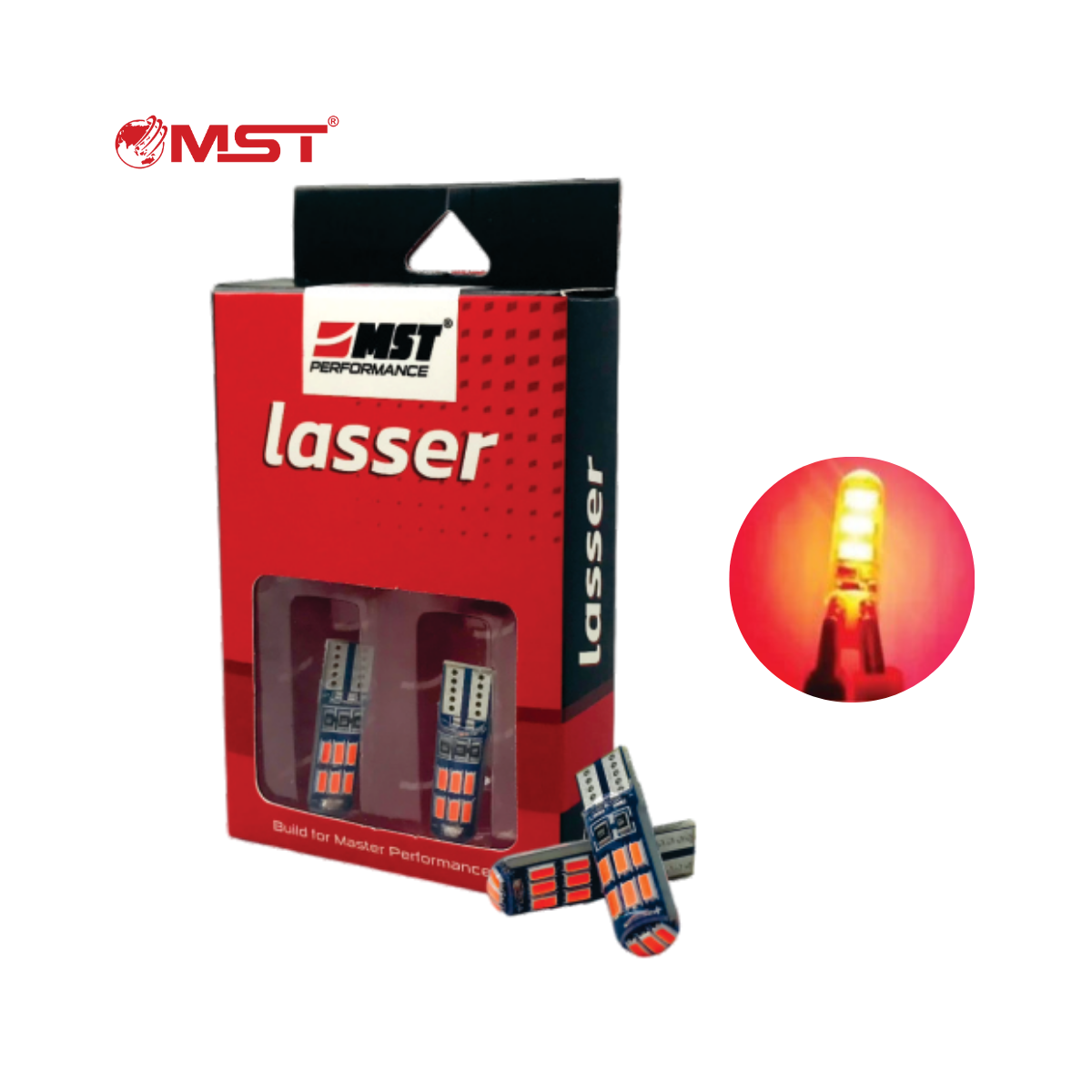 BOLAM LED JELLY SEIN KEDIP T10 15 TITIK -RED