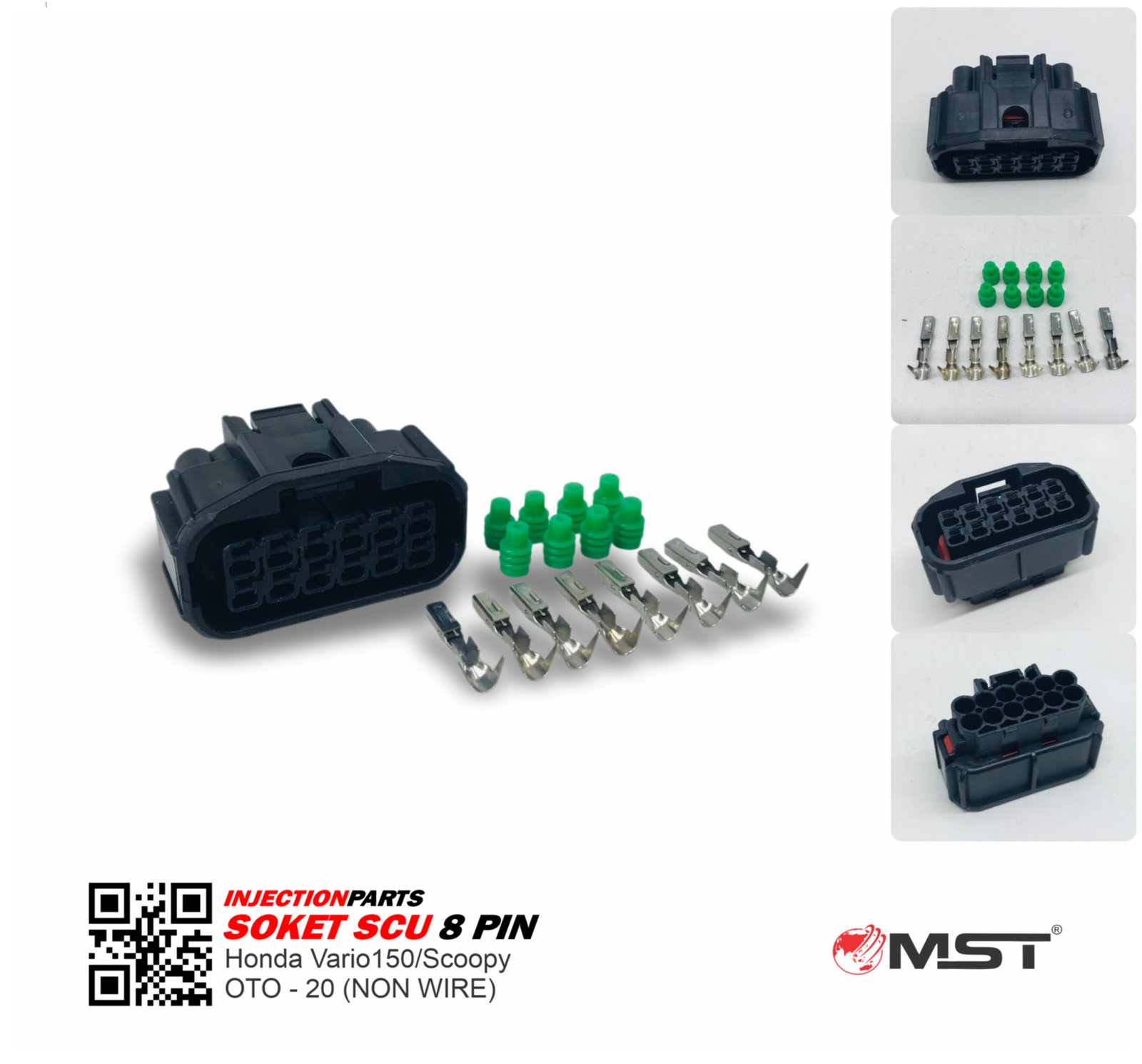 SOKET SCU 8 PIN HONDA VARIO 150 / SCOOPY