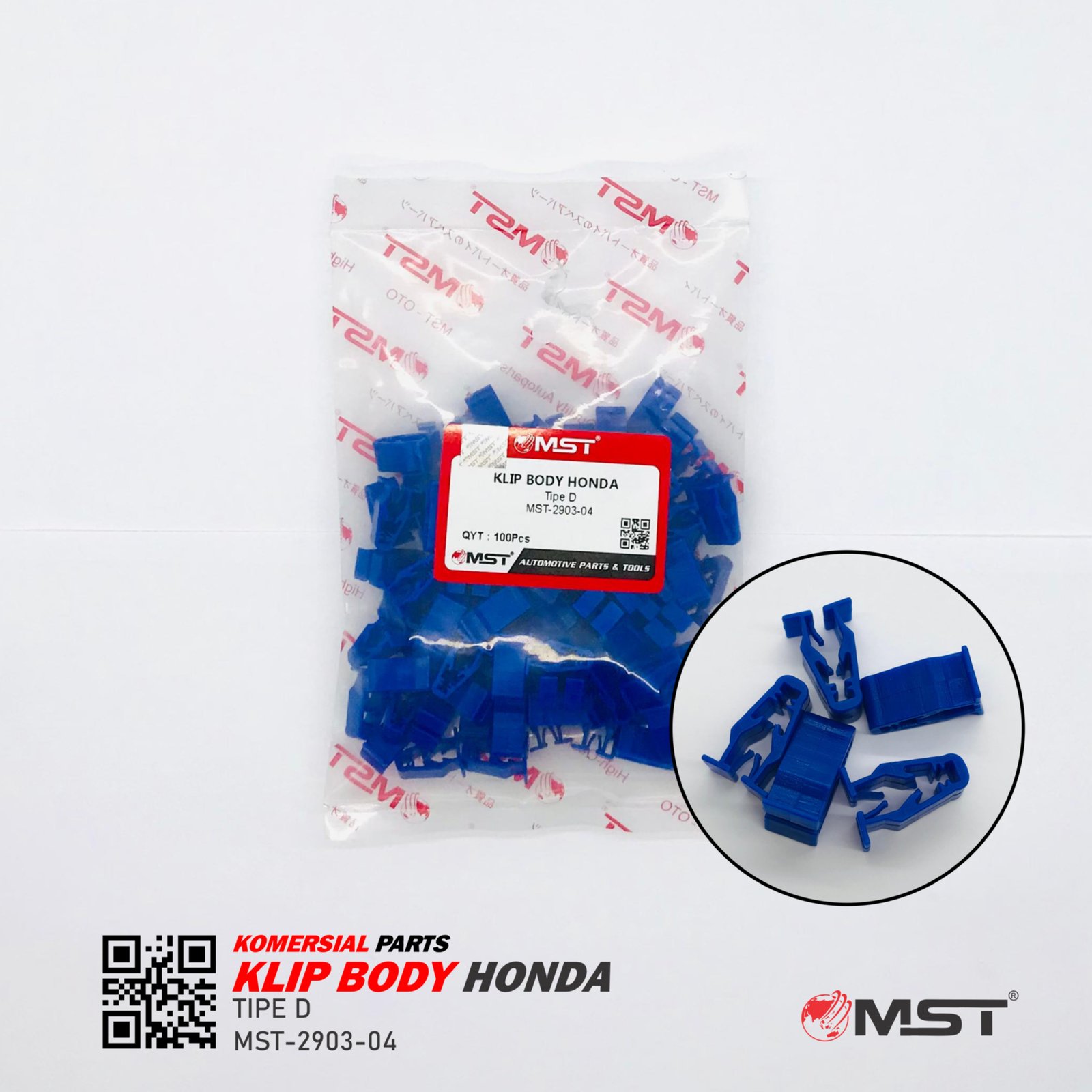 KLIP BODY HONDA TIPE D (8,3MM) || 1 PAK ISI 100PC
