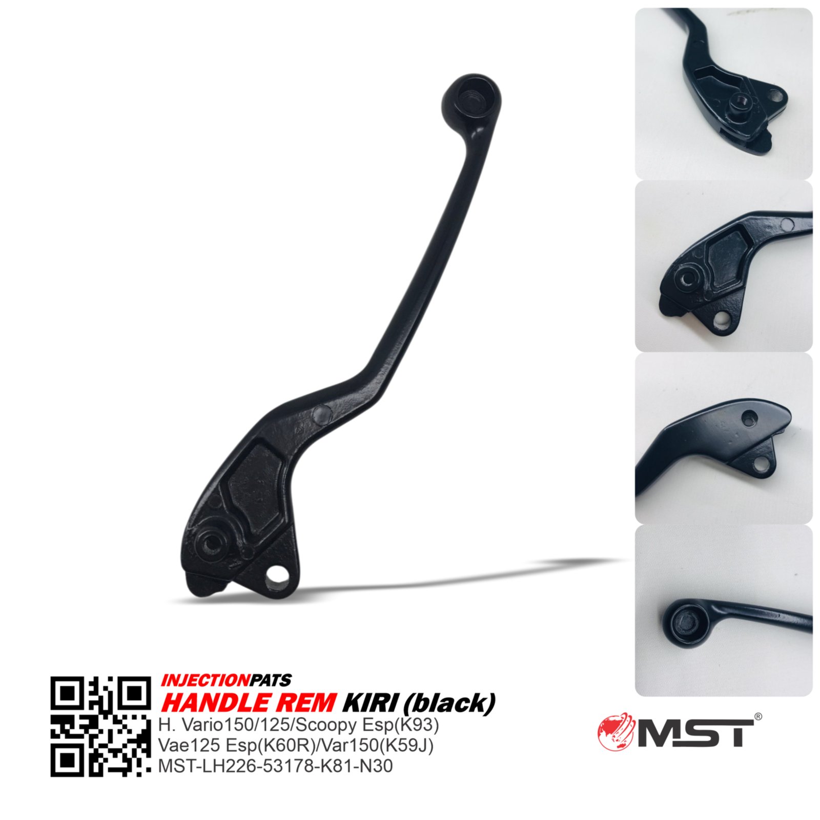 HANDLE REM KIRI (BLACK) - H.VARIO 150 / 125 / SCOPY ESP K93 / VARIO 125 ESP K60R / VARIO 150 K59J