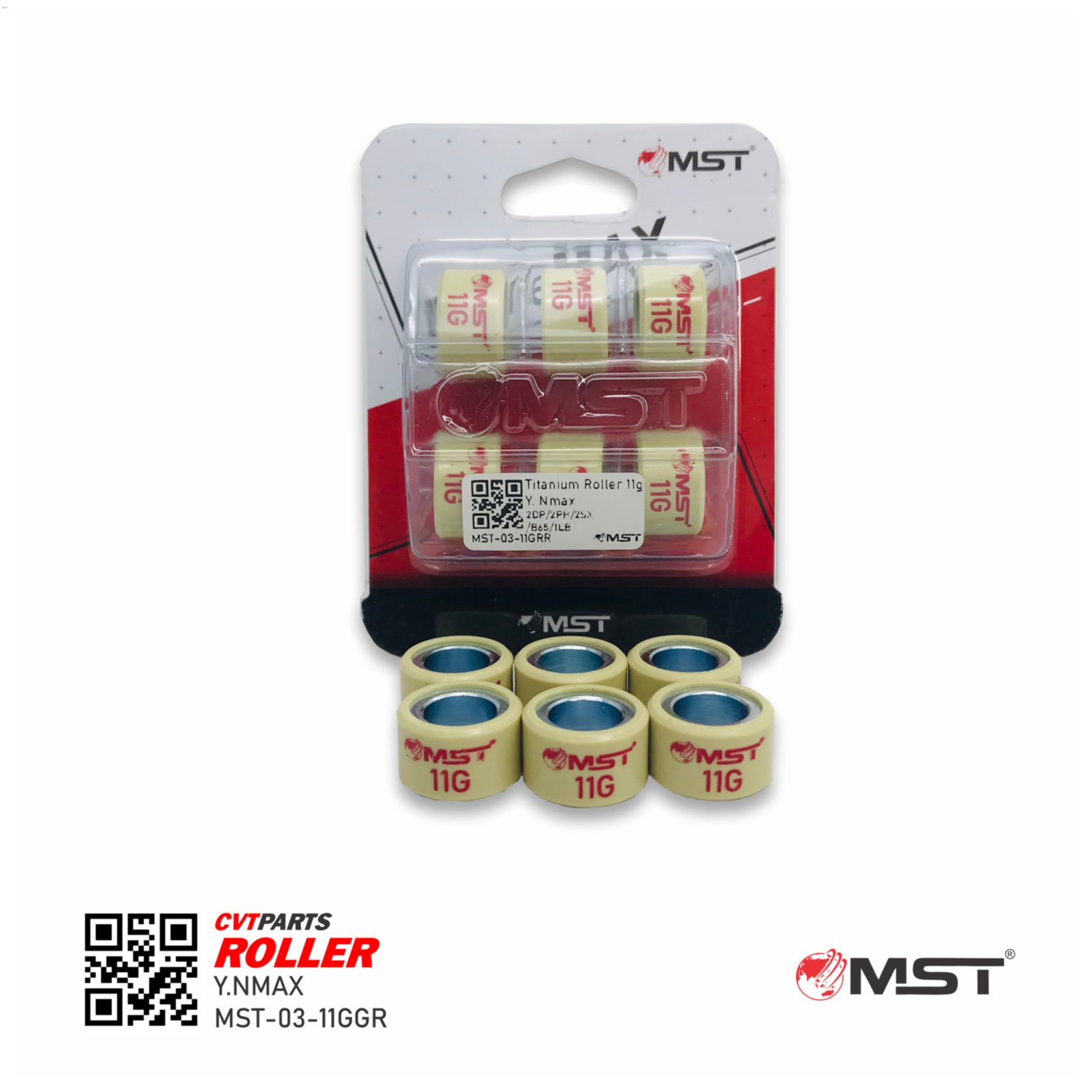 ROLLER SET YAMAHA NMAX/MIO M3 (2DP/2PH/2SX/B65/1LB) 11GR