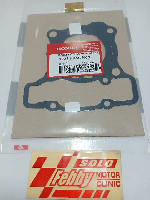 PERPAK/GASKET CYLINDER HEAD / KOP CB 150R LED