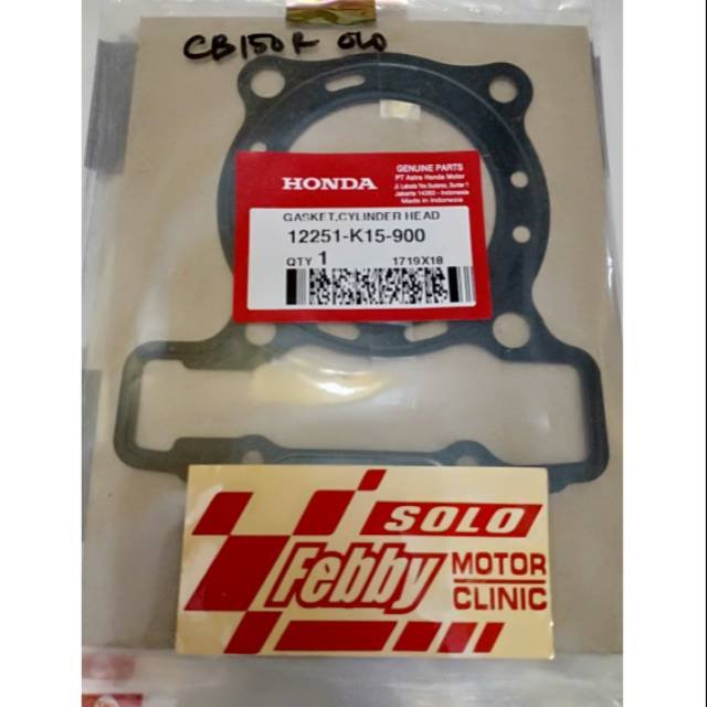 PERPAK/GASKET CYLINDER KOP/HEAD HONDA CB 150 R OLD