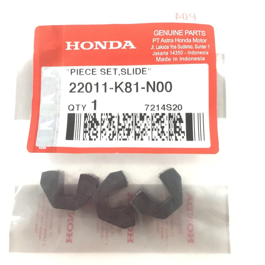 PIECE SLIDE  SET HONDA BEAT/SCOOPY/SPACY/VARIO 110