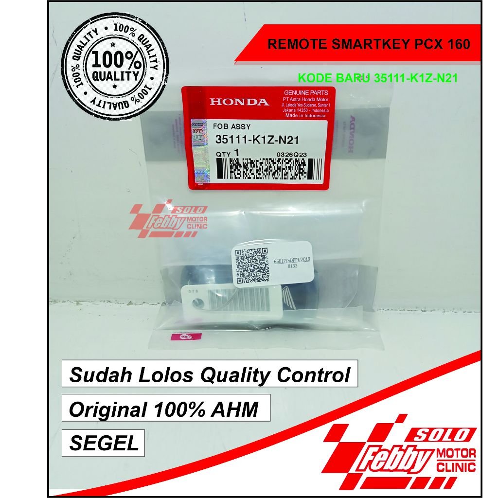 REMOTE PCX 160 (KODE 35121-K1Z-N20 DISCONTINUE)